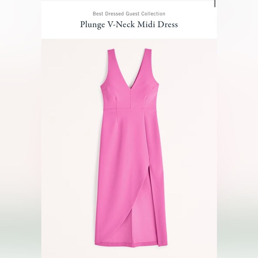 Abercrombie & Fitch Pink Midi Dress NWT